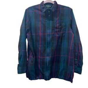 Lauren Ralph Lauren 100% Wool Plaid Zip-Up Jacket - Size Large